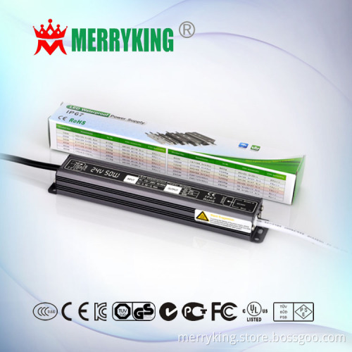 High Power Low Voltage LED Power Supply, Power Adapter, 50W 12V/24V